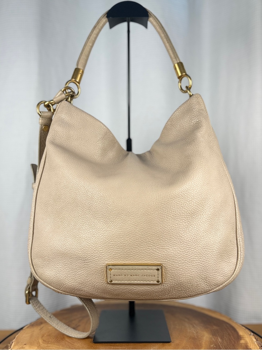 Marc by Marc Jacobs Too Hot to Handle Taupe/Tan Leather Hobo Shoulder Bag